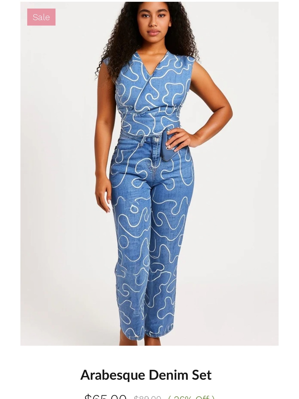 Arabesque Denim set - Blue